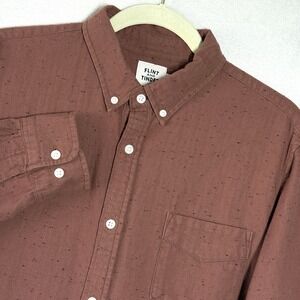 Flint and Tinder Shirt Mens Large Donegal Architect Shirt Flecked Rust Huckberry